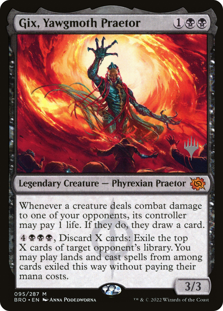 Gix, Yawgmoth Praetor (Promo Pack) [The Brothers' War Promos] | Shuffle n Cut Hobbies & Games