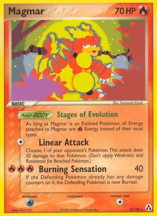 Magmar (21/92) (Stamped) [EX: Legend Maker] | Shuffle n Cut Hobbies & Games