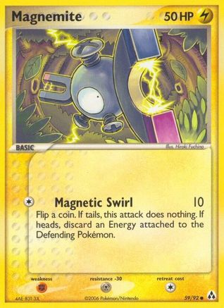 Magnemite (59/92) (Stamped) [EX: Legend Maker] | Shuffle n Cut Hobbies & Games
