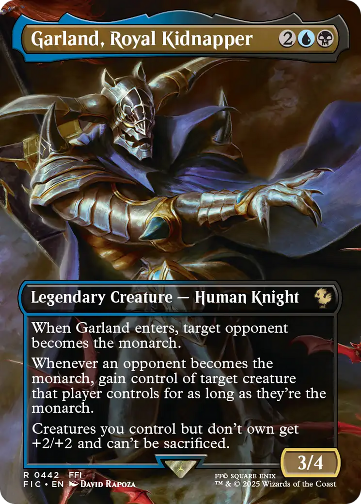 Garland, Royal Kidnapper (Borderless) [FINAL FANTASY Commander] | Shuffle n Cut Hobbies & Games