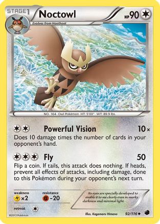 Noctowl (92/116) [Black & White: Plasma Freeze] | Shuffle n Cut Hobbies & Games