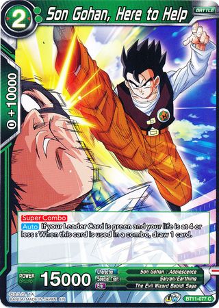 Son Gohan, Here to Help (BT11-077) [Vermilion Bloodline] | Shuffle n Cut Hobbies & Games