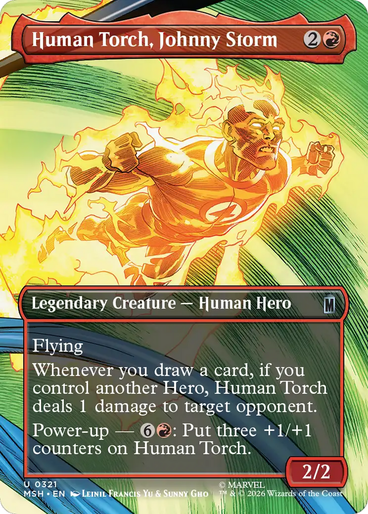 Human Torch, Johnny Storm (Borderless) [Marvel Super Heroes] | Shuffle n Cut Hobbies & Games