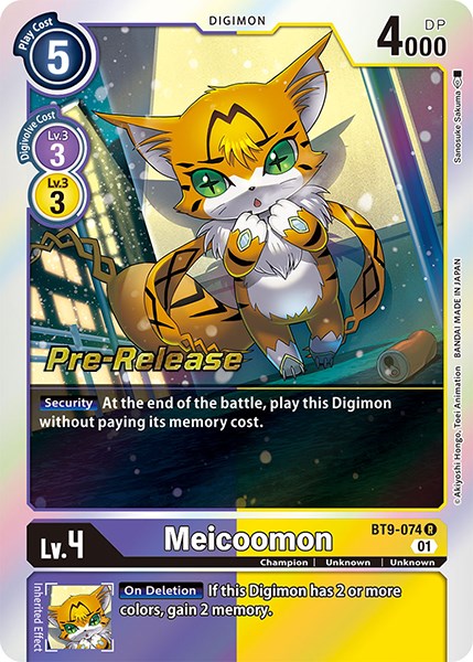 Meicoomon [BT9-074] [X Record Pre-Release Promos] | Shuffle n Cut Hobbies & Games