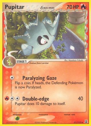 Pupitar (51/113) (Delta Species) (Stamped) [EX: Delta Species] | Shuffle n Cut Hobbies & Games