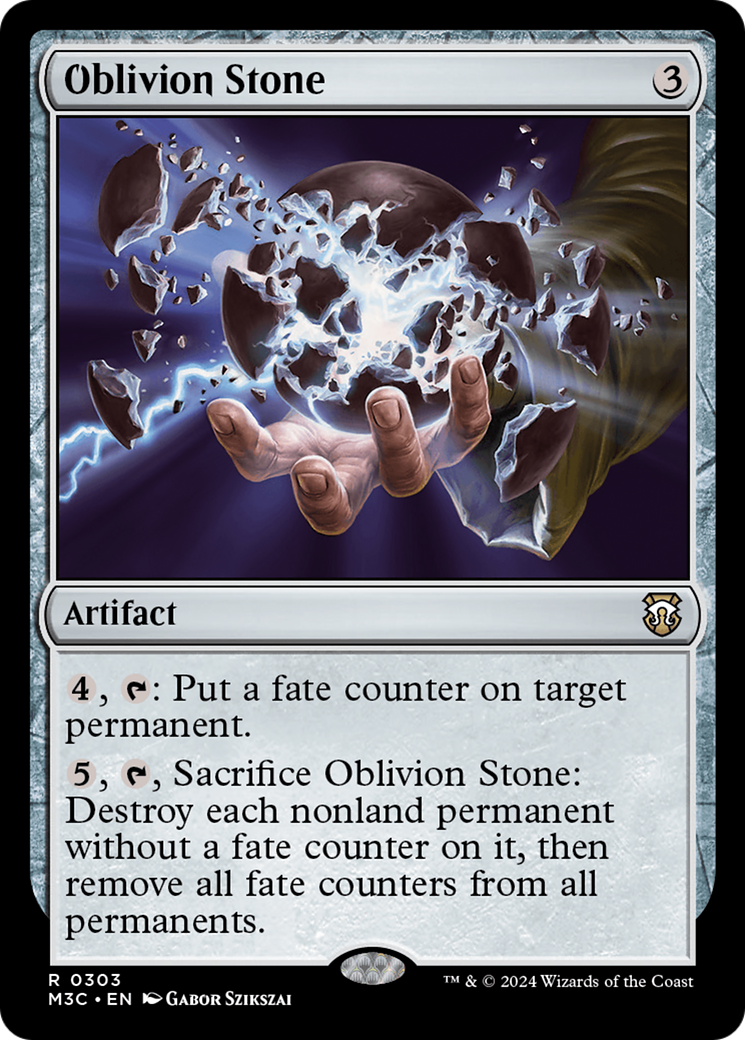 Oblivion Stone (Ripple Foil) [Modern Horizons 3 Commander] | Shuffle n Cut Hobbies & Games