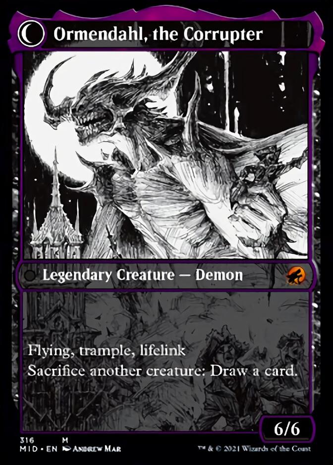 Jerren, Corrupted Bishop // Ormendahl, the Corrupted (Showcase Eternal Night) [Innistrad: Midnight Hunt] | Shuffle n Cut Hobbies & Games