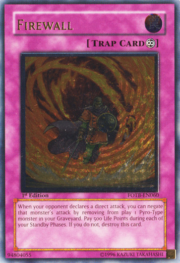 Firewall [FOTB-EN060] Ultimate Rare | Shuffle n Cut Hobbies & Games