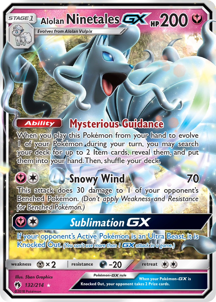 Alolan Ninetales GX (132/214) [Sun & Moon: Lost Thunder] | Shuffle n Cut Hobbies & Games