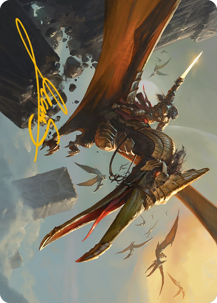 Skyhunter Strike Force Art Card (Gold-Stamped Signature) [Phyrexia: All Will Be One Art Series] | Shuffle n Cut Hobbies & Games