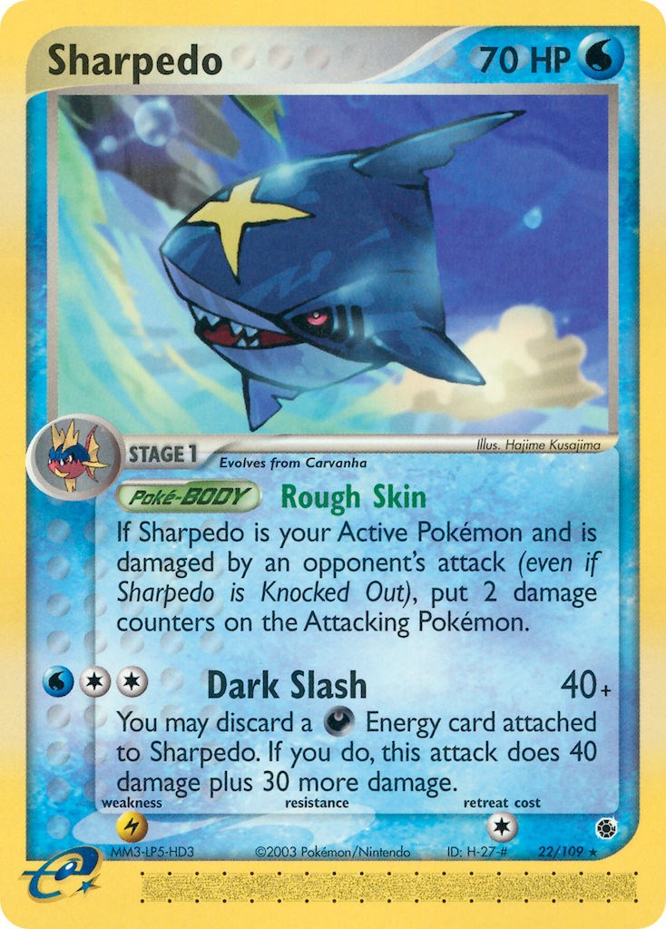 Sharpedo (22/109) [EX: Ruby & Sapphire] | Shuffle n Cut Hobbies & Games