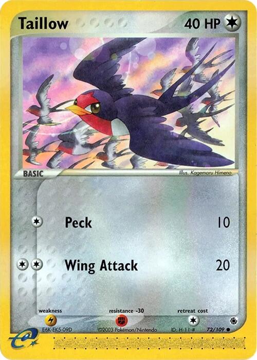 Taillow (72/109) [EX: Ruby & Sapphire] | Shuffle n Cut Hobbies & Games