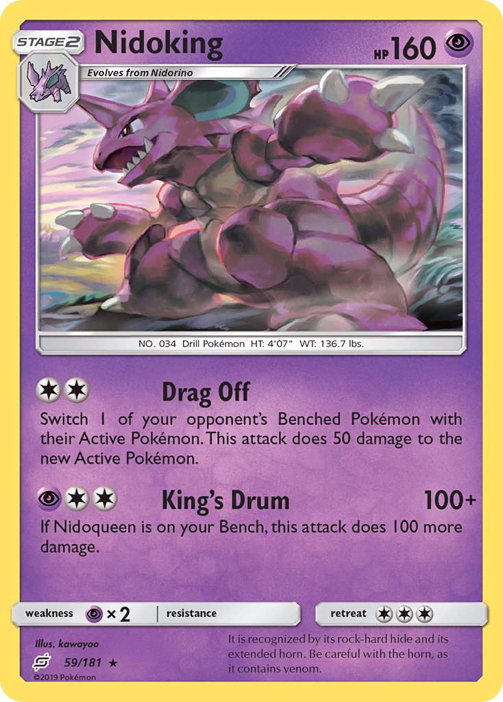 Nidoking (59/181) [Sun & Moon: Team Up] | Shuffle n Cut Hobbies & Games
