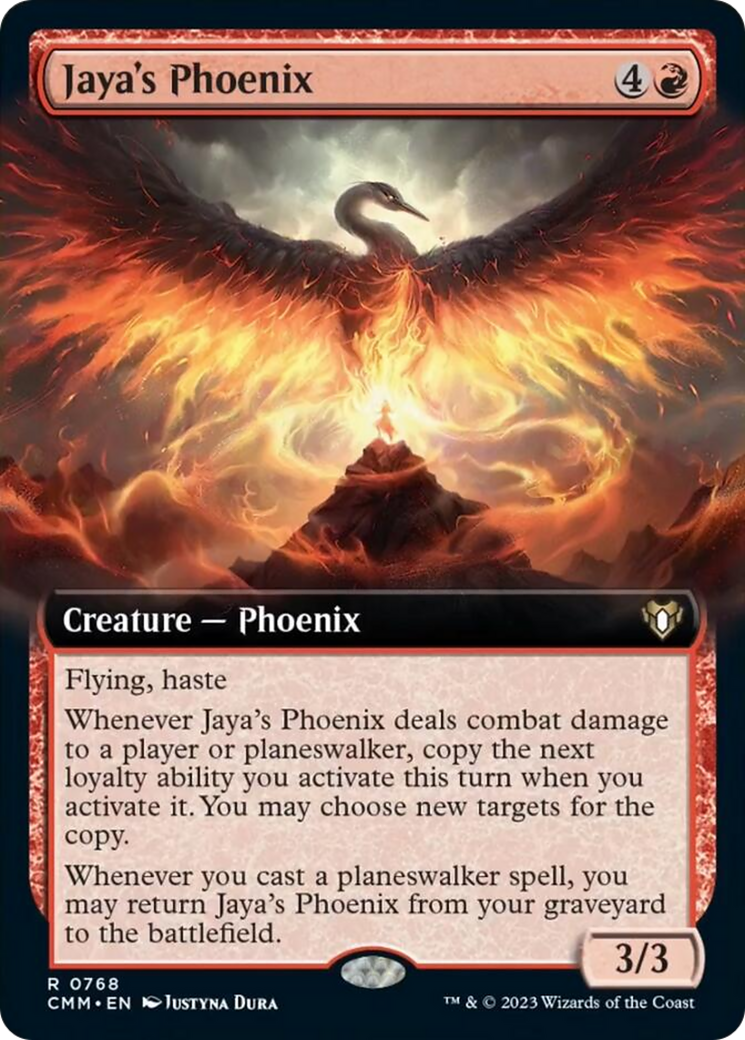 Jaya's Phoenix (Extended Art) [Commander Masters] | Shuffle n Cut Hobbies & Games