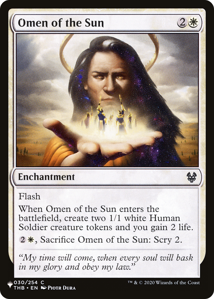 Omen of the Sun [The List] | Shuffle n Cut Hobbies & Games