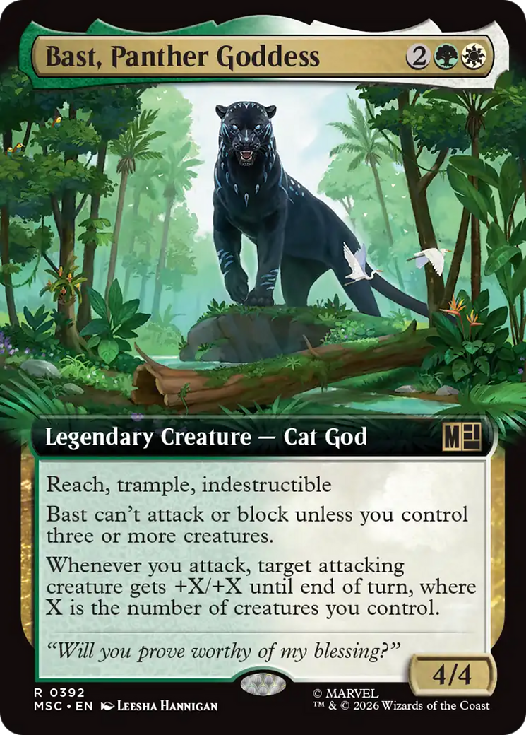 Bast, Panther Goddess (Extended Art) [Marvel Super Heroes Commander] | Shuffle n Cut Hobbies & Games