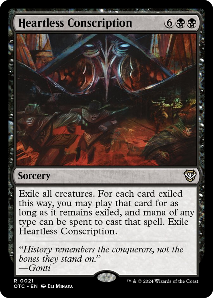 Heartless Conscription [Outlaws of Thunder Junction Commander] | Shuffle n Cut Hobbies & Games
