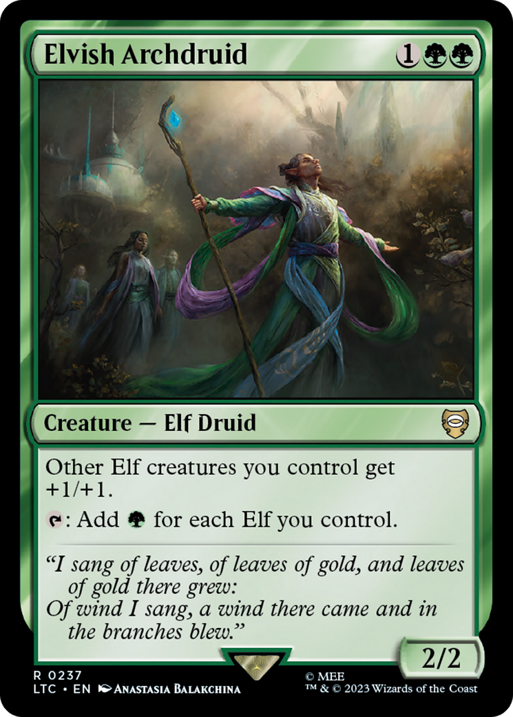 Elvish Archdruid [The Lord of the Rings: Tales of Middle-Earth Commander] | Shuffle n Cut Hobbies & Games