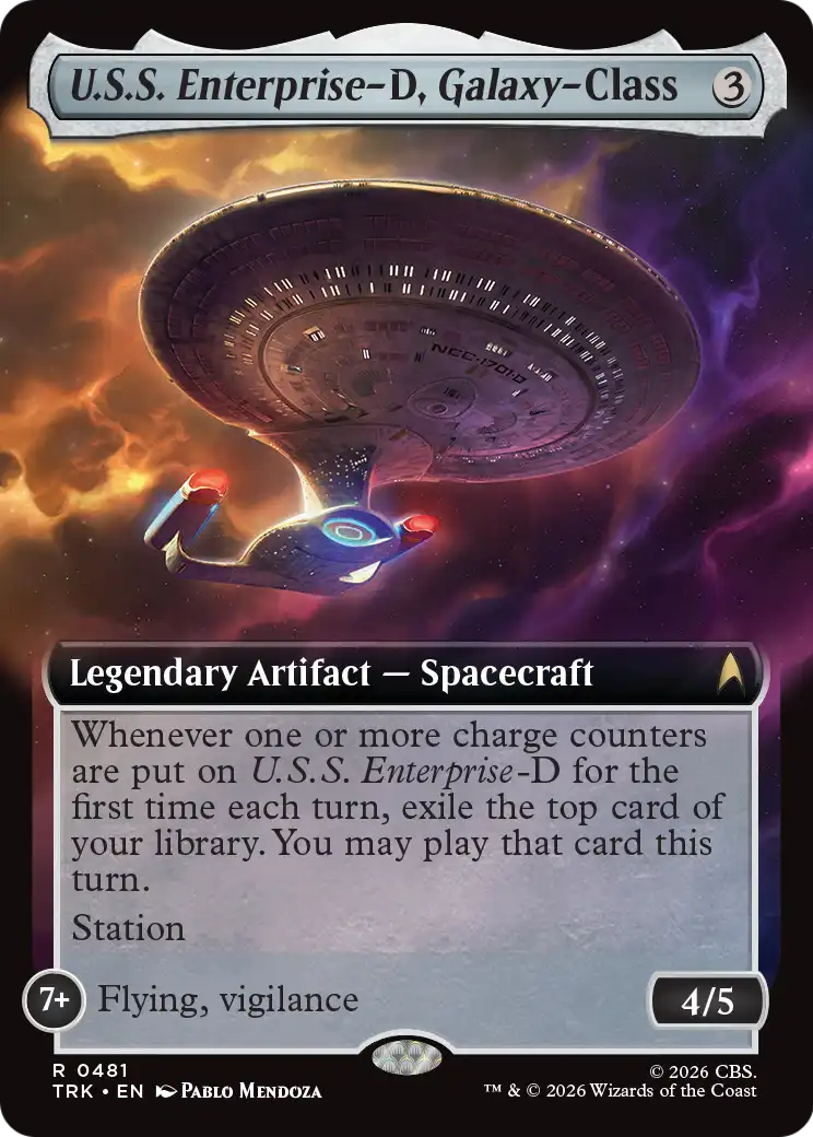 U.S.S. Enterprise-D, Galaxy-Class (Extended Art) [Star Trek] | Shuffle n Cut Hobbies & Games