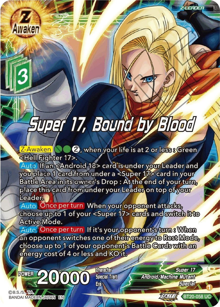 Super 17, Bound by Blood (BT20-058) [Power Absorbed] | Shuffle n Cut Hobbies & Games