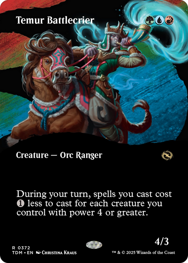Temur Battlecrier (Borderless) [Tarkir: Dragonstorm] | Shuffle n Cut Hobbies & Games