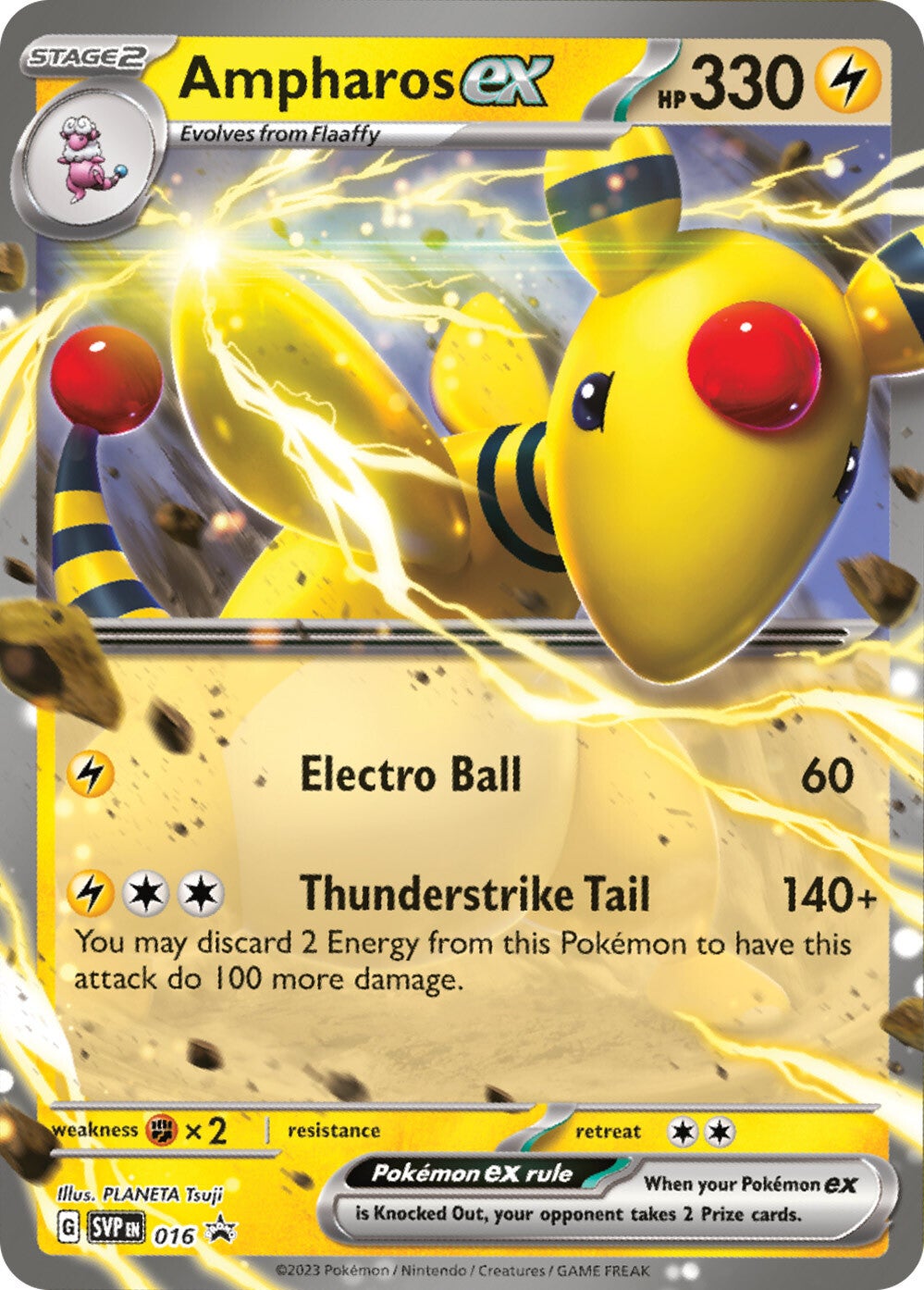 Ampharos ex (016) [Scarlet & Violet: Black Star Promos] | Shuffle n Cut Hobbies & Games