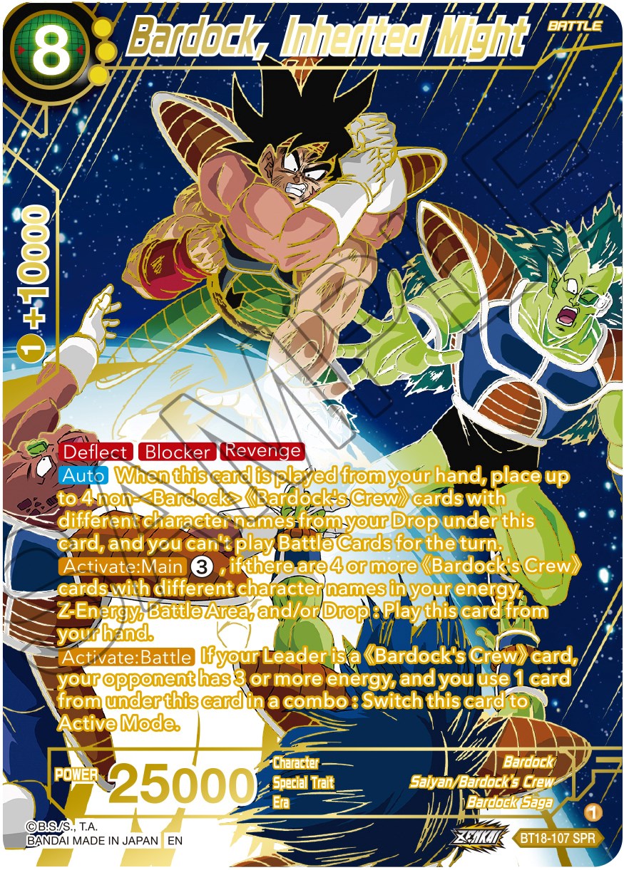 Bardock, Inherited Might (SPR) (BT18-107) [Dawn of the Z-Legends] | Shuffle n Cut Hobbies & Games