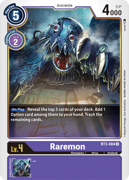 Raremon [BT3-084] [Release Special Booster Ver.1.0] | Shuffle n Cut Hobbies & Games