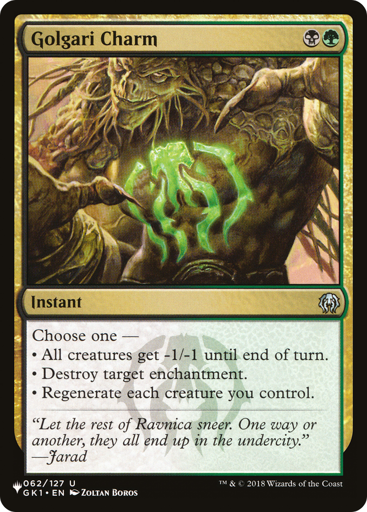 Golgari Charm [The List] | Shuffle n Cut Hobbies & Games