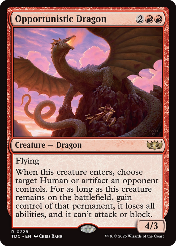 Opportunistic Dragon [Tarkir: Dragonstorm Commander] | Shuffle n Cut Hobbies & Games