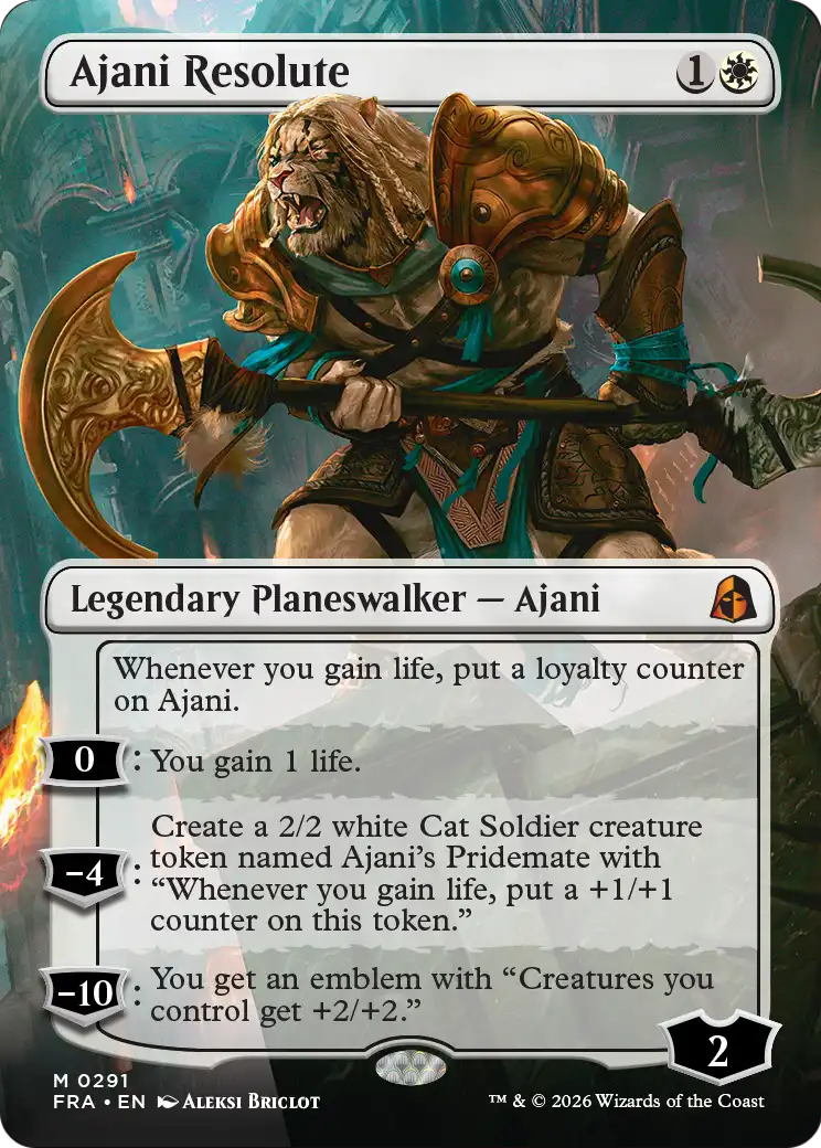 Ajani Resolute (Borderless) [Reality Fracture] | Shuffle n Cut Hobbies & Games