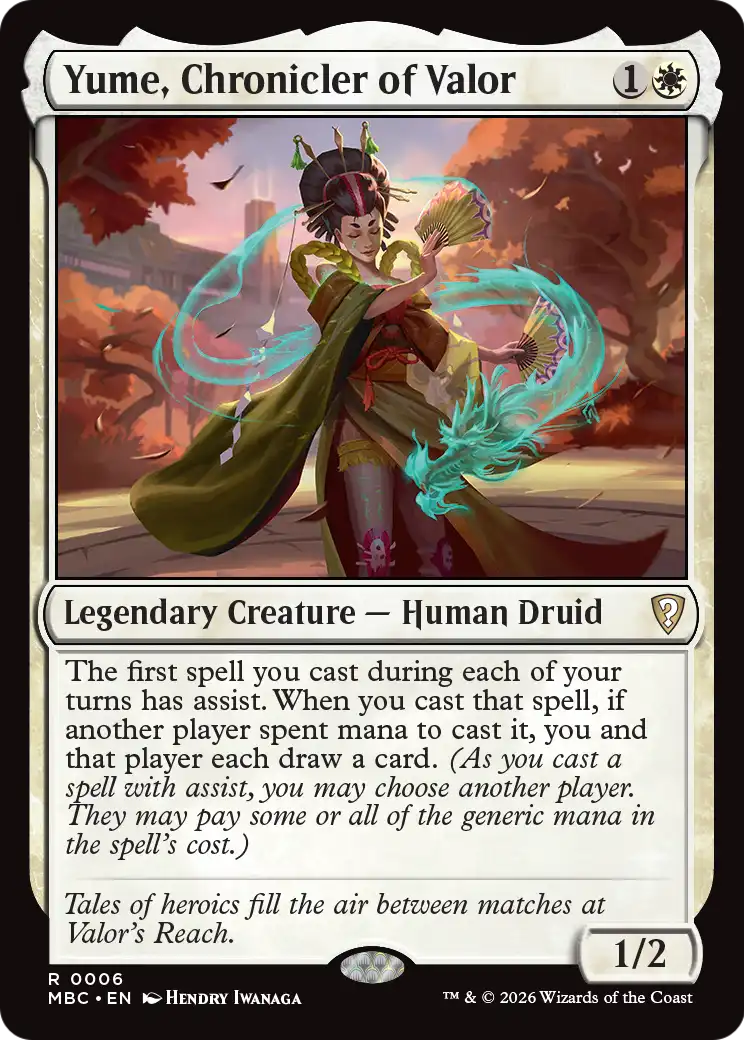 Yume, Chronicler of Valor [Mystery Booster: Commander Edition] | Shuffle n Cut Hobbies & Games