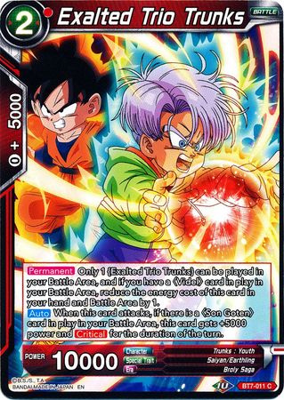 Exalted Trio Trunks (BT7-011) [Assault of the Saiyans] | Shuffle n Cut Hobbies & Games