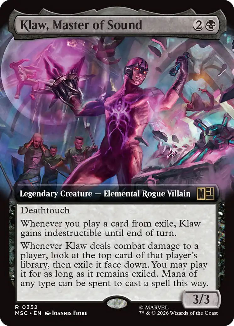 Klaw, Master of Sound (Extended Art) [Marvel Super Heroes Commander] | Shuffle n Cut Hobbies & Games
