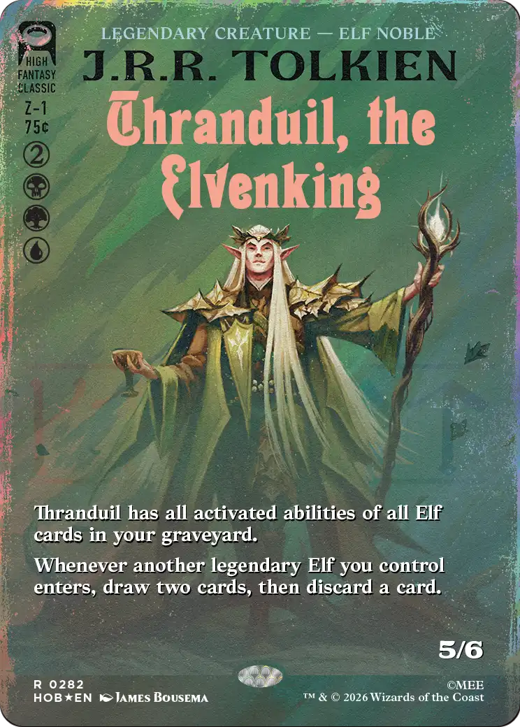 Thranduil, the Elvenking (Borderless) (Surge Foil) [The Hobbit] | Shuffle n Cut Hobbies & Games