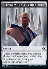 Wolf // Teferi, Who Slows the Sunset Emblem Double-Sided Token [Innistrad: Midnight Hunt Tokens] | Shuffle n Cut Hobbies & Games
