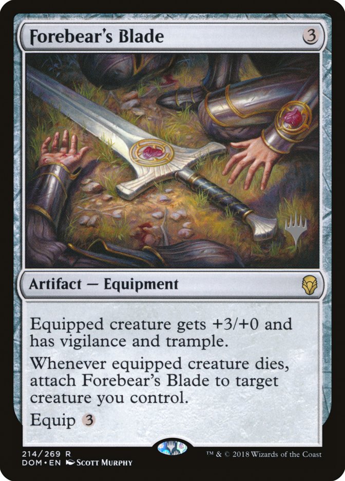 Forebear's Blade (Promo Pack) [Dominaria Promos] | Shuffle n Cut Hobbies & Games
