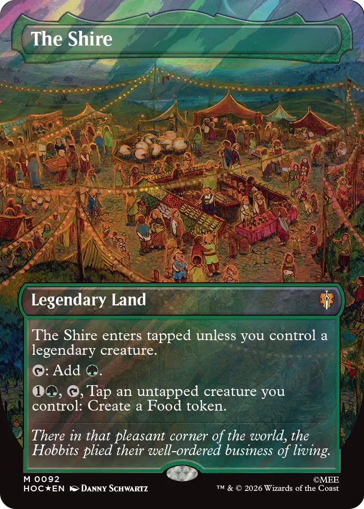 The Shire (Borderless) (Surge Foil) [The Hobbit: Eternal-Legal] | Shuffle n Cut Hobbies & Games