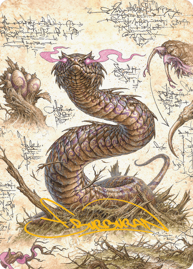 Rottenmouth Viper Art Card (Gold-Stamped Signature) [Bloomburrow Art Series] | Shuffle n Cut Hobbies & Games