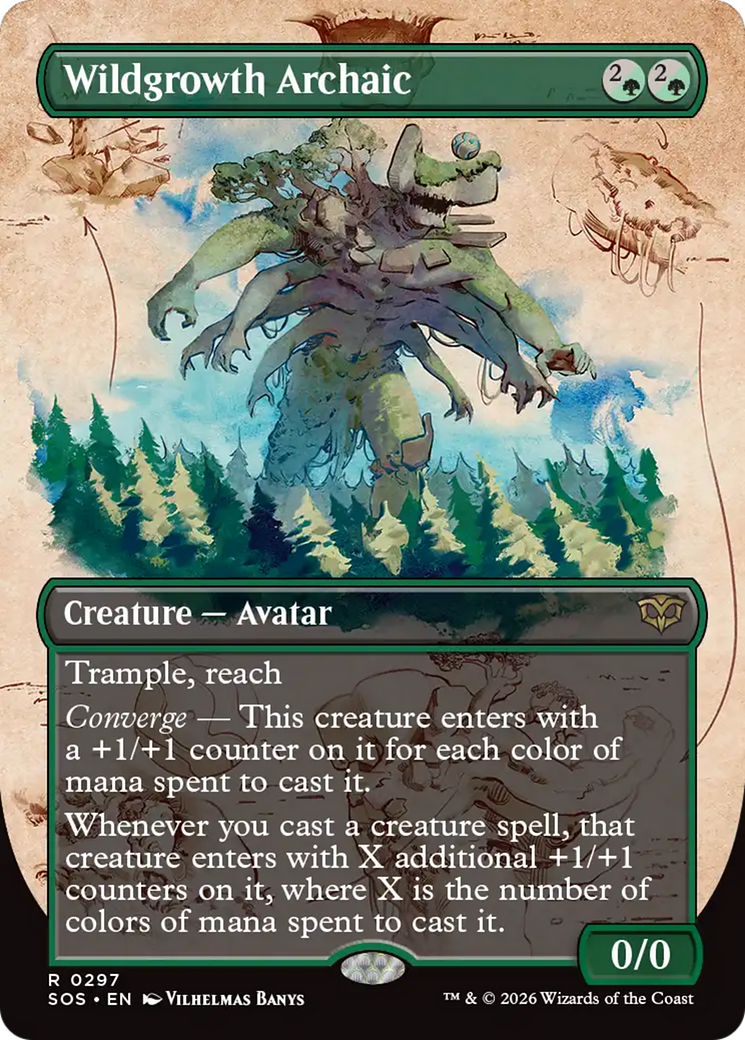 Wildgrowth Archaic (Borderless) [Secrets of Strixhaven] | Shuffle n Cut Hobbies & Games