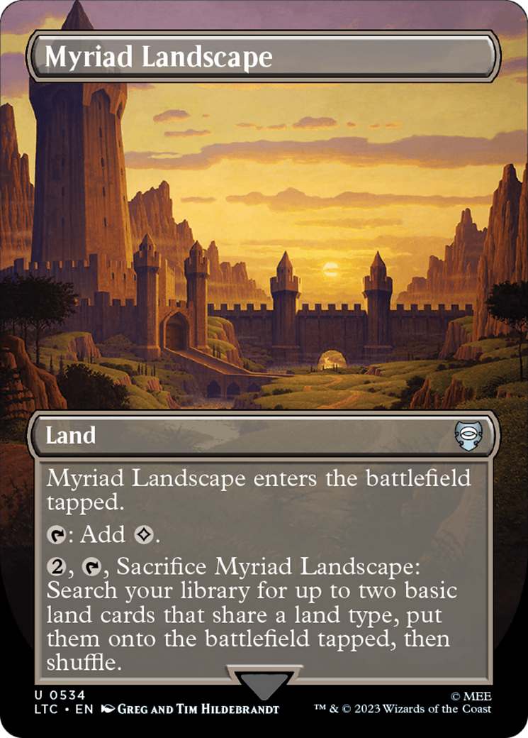 Myriad Landscape (Borderless) [The Lord of the Rings: Tales of Middle-Earth Commander] | Shuffle n Cut Hobbies & Games