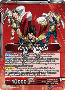 King Vegeta // King Vegeta, Head of the Saiyan Rebellion (Common) (BT13-002) [Supreme Rivalry] | Shuffle n Cut Hobbies & Games