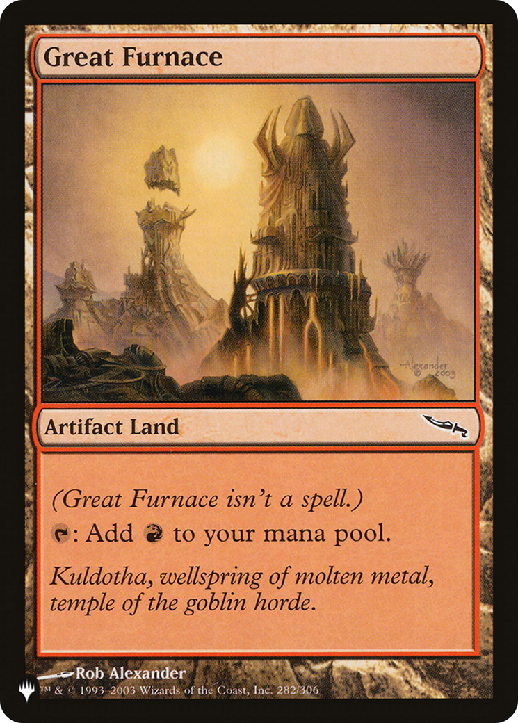 Great Furnace (MRD) [The List] | Shuffle n Cut Hobbies & Games