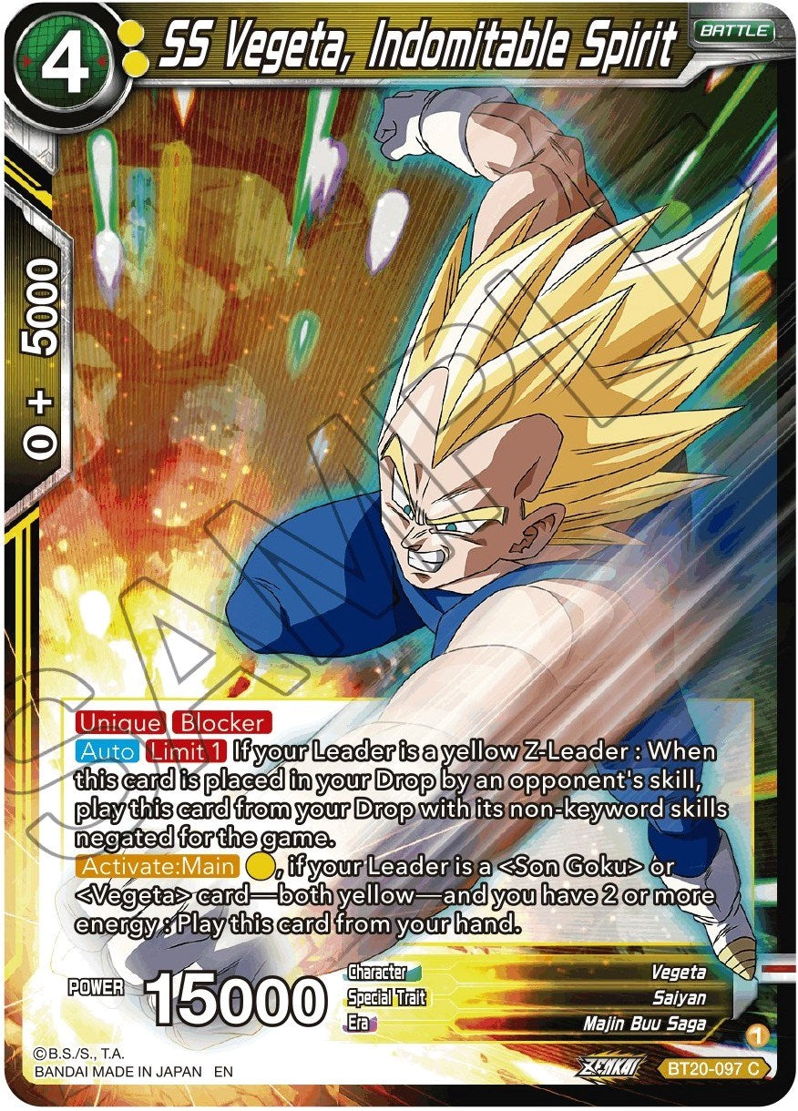 SS Vegeta, Indomitable Spirit (BT20-097) [Power Absorbed] | Shuffle n Cut Hobbies & Games