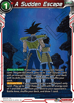 A Sudden Escape (Common) (BT13-029) [Supreme Rivalry] | Shuffle n Cut Hobbies & Games
