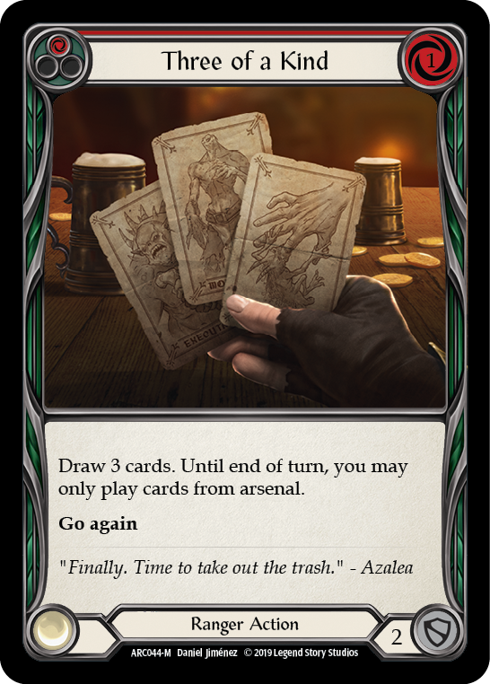 Three of a Kind [ARC044-M] (Arcane Rising)  1st Edition Rainbow Foil | Shuffle n Cut Hobbies & Games