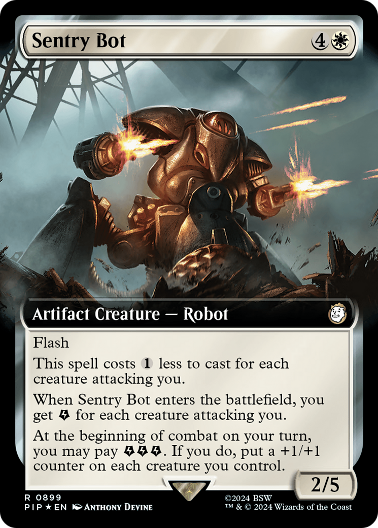 Sentry Bot (Extended Art) (Surge Foil) [Fallout] | Shuffle n Cut Hobbies & Games