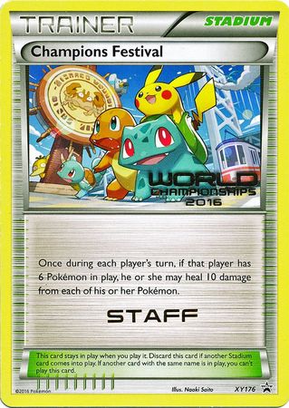 Champions Festival 2016 Staff (XY176) [XY: Black Star Promos] | Shuffle n Cut Hobbies & Games