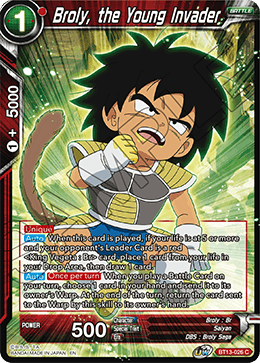 Broly, the Young Invader (Common) (BT13-026) [Supreme Rivalry] | Shuffle n Cut Hobbies & Games