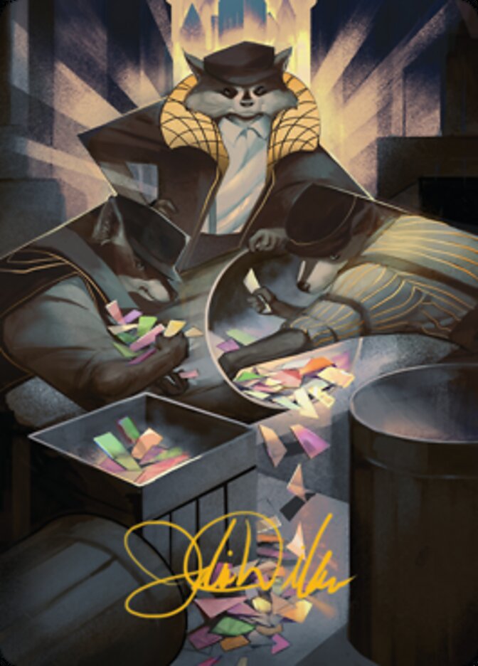 Masked Bandits Art Card (Gold-Stamped Signature) [Streets of New Capenna Art Series] | Shuffle n Cut Hobbies & Games